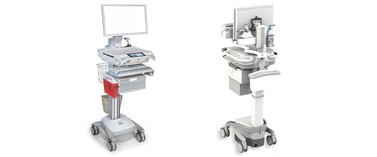 2 EMR Computer Carts