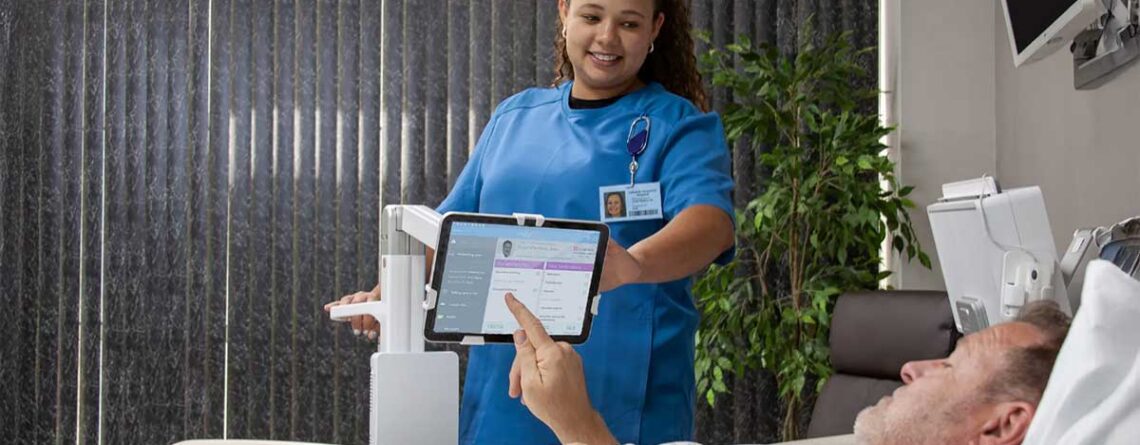 Tryten Tablet Cart for Patient Engagement
