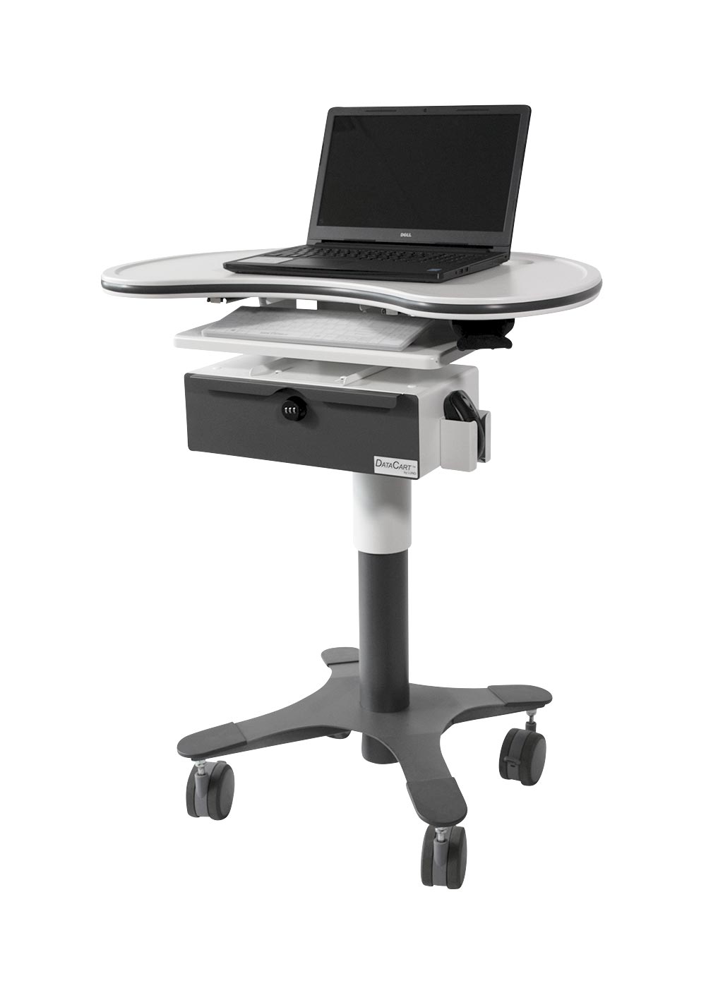 Medical Kidney Cart With Storage Drawer and Keyboard Tray