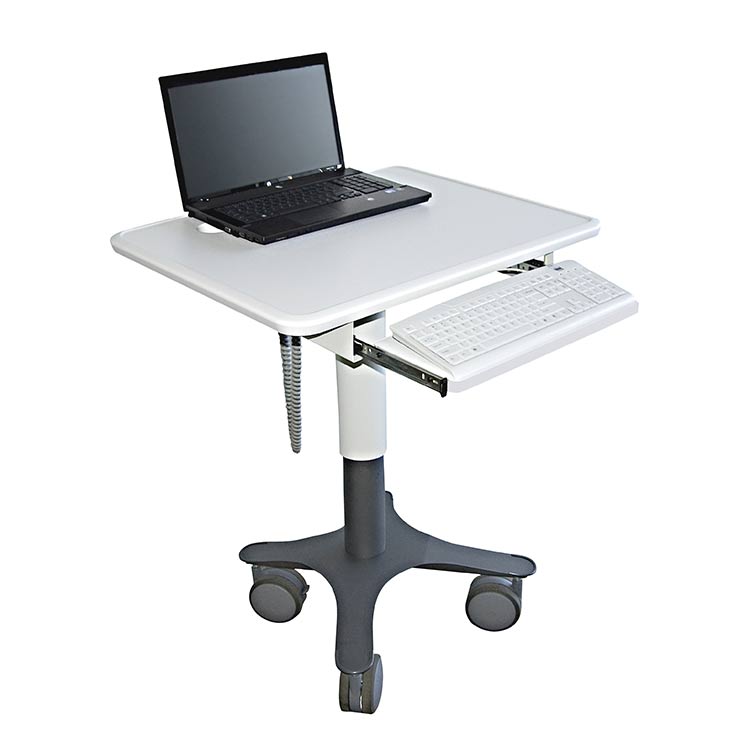 large-medical-laptop-cart-with-keyboard-tray Large Medical Laptop Cart with Keyboard Tray