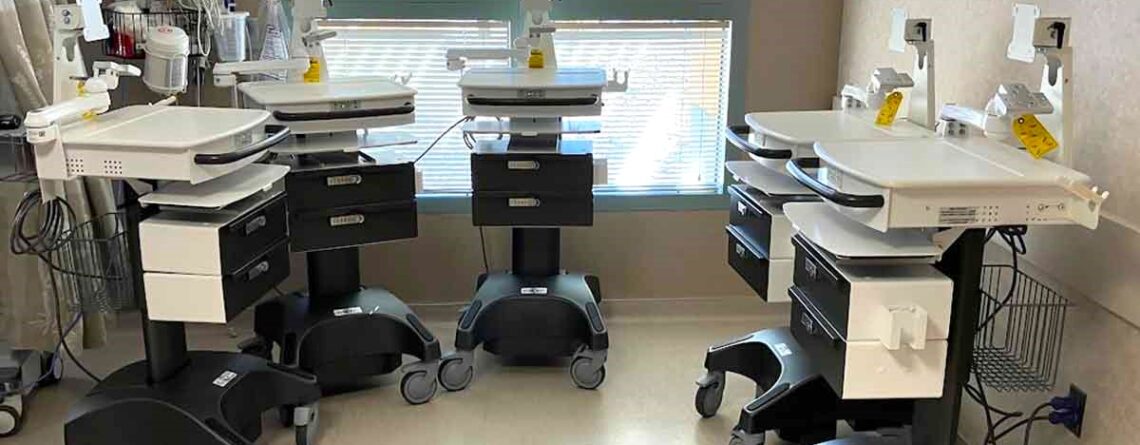 Custom Powered Medical Computer Carts