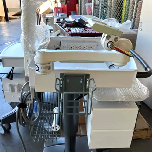medical-cart-with-patient-monitor-vital-signs-machine-mount-custom Custom Medical Cart with Patient Monitor Vital Signs Machine Mount