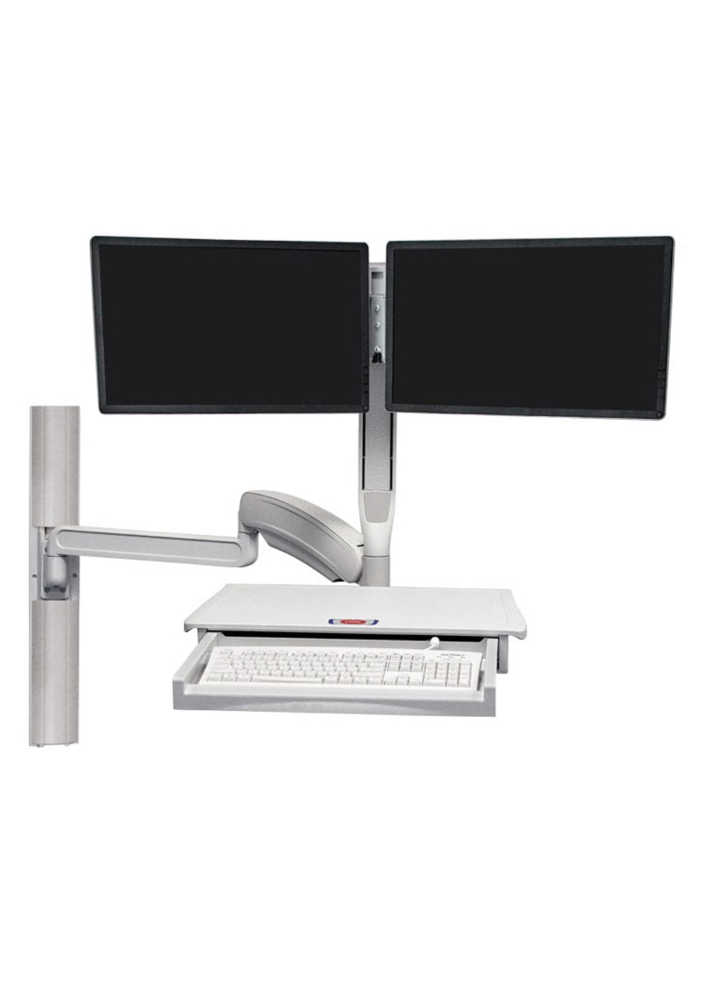 Heavy Duty Wall Arm with Dual Display