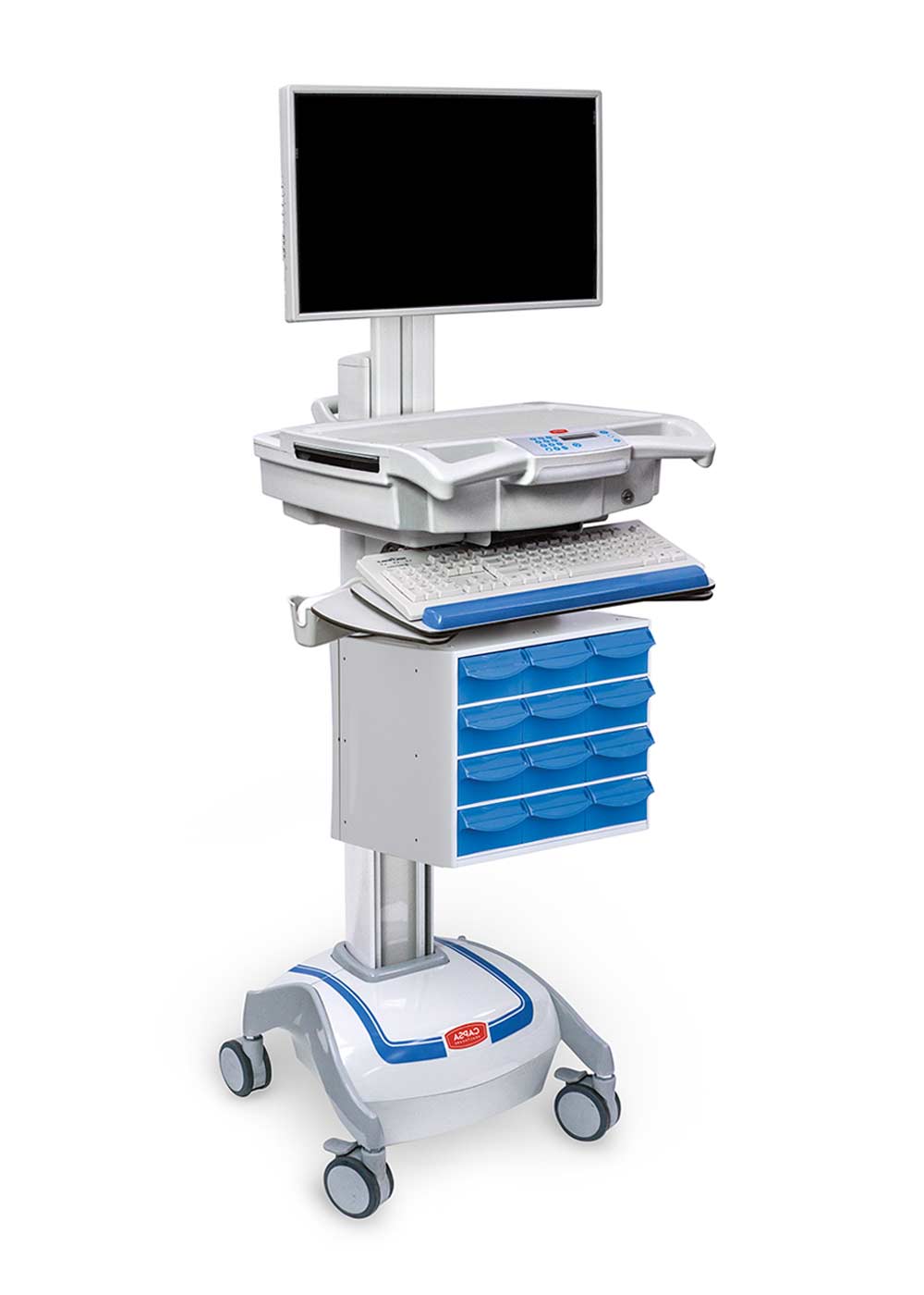 Nursing Simulation Lab Workstation on Wheel WOW EMR Capsa Cart