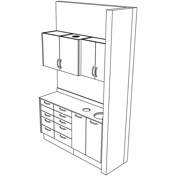 CAD Rear Cabinet for Dental Office