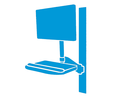 Wall Mounted Workstations Hospital Equipment