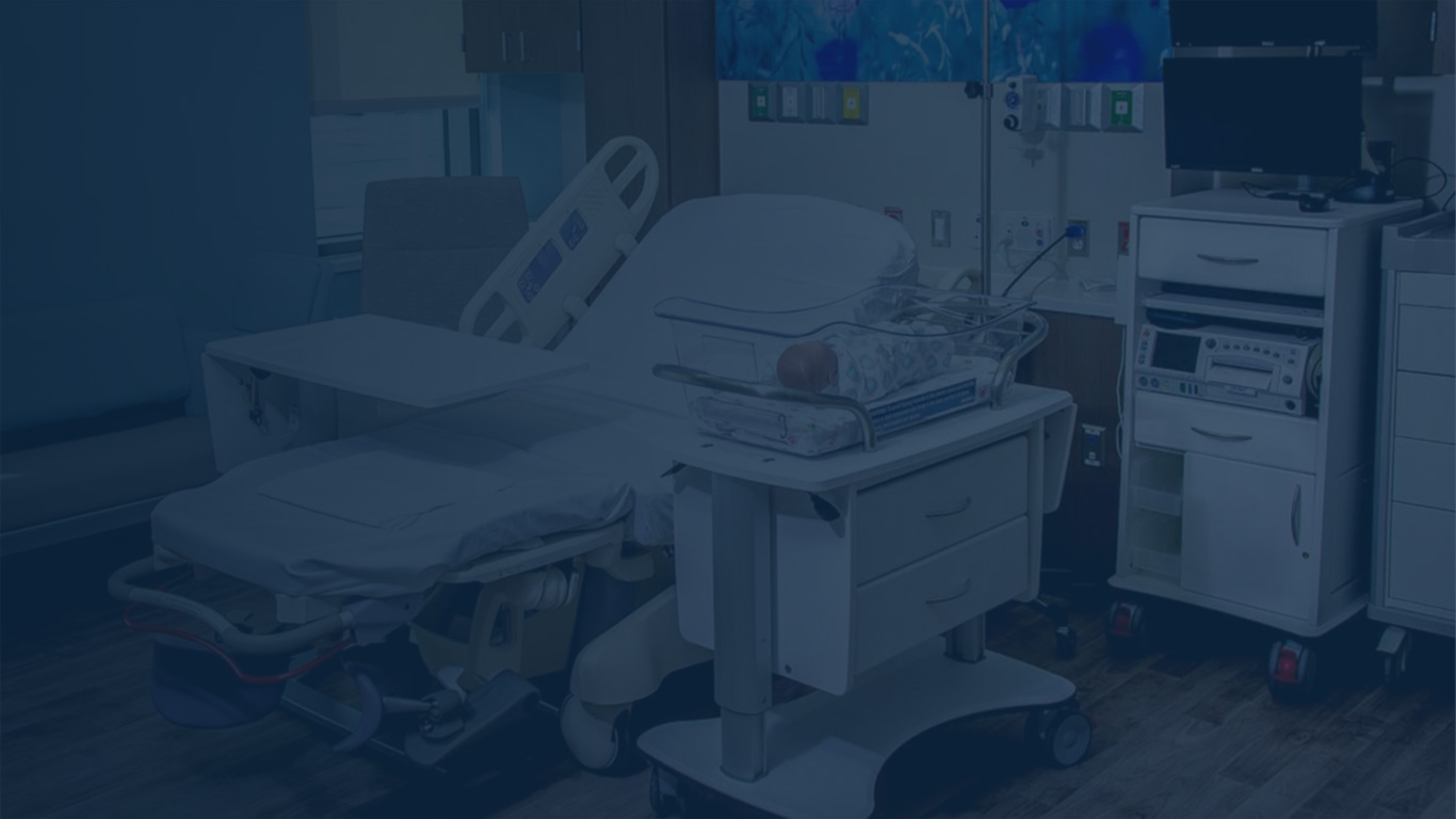 Labor and Delivery Room Bassinet Overbed Table Fetal Cart