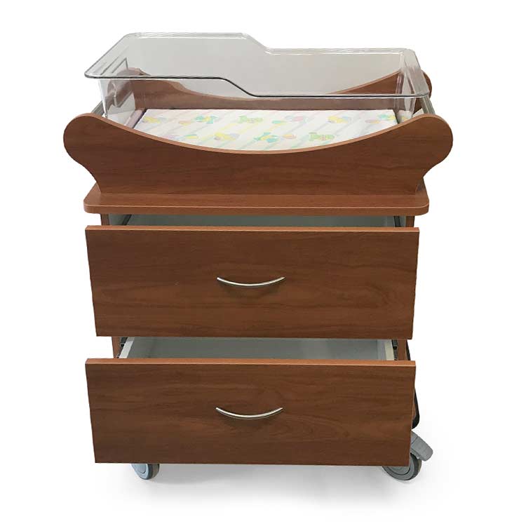 medical-bassinet-laminate-wood-grain-finish-non-porous Medical Bassinet Laminate Wood Grain Finish Non-Porous