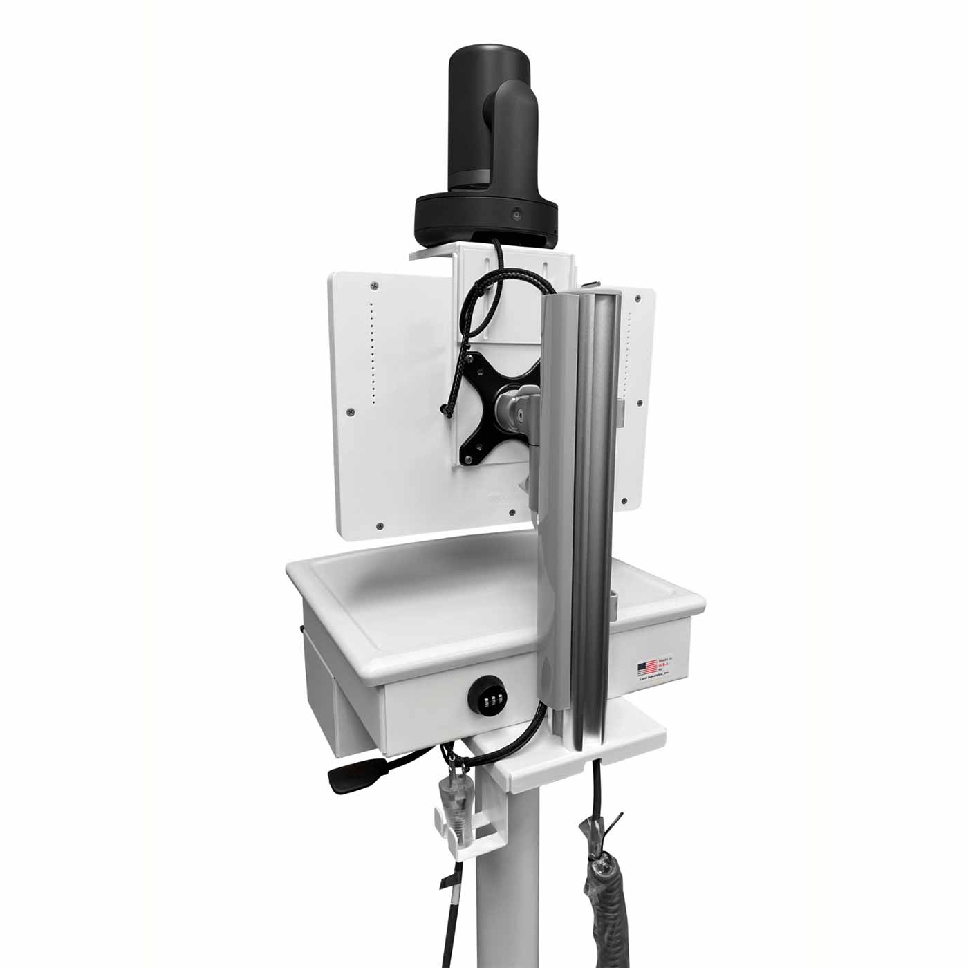 telehealth-mobile-cart-ptz-camera-mount Telehealth Mobile Cart with PTZ Camera Mount
