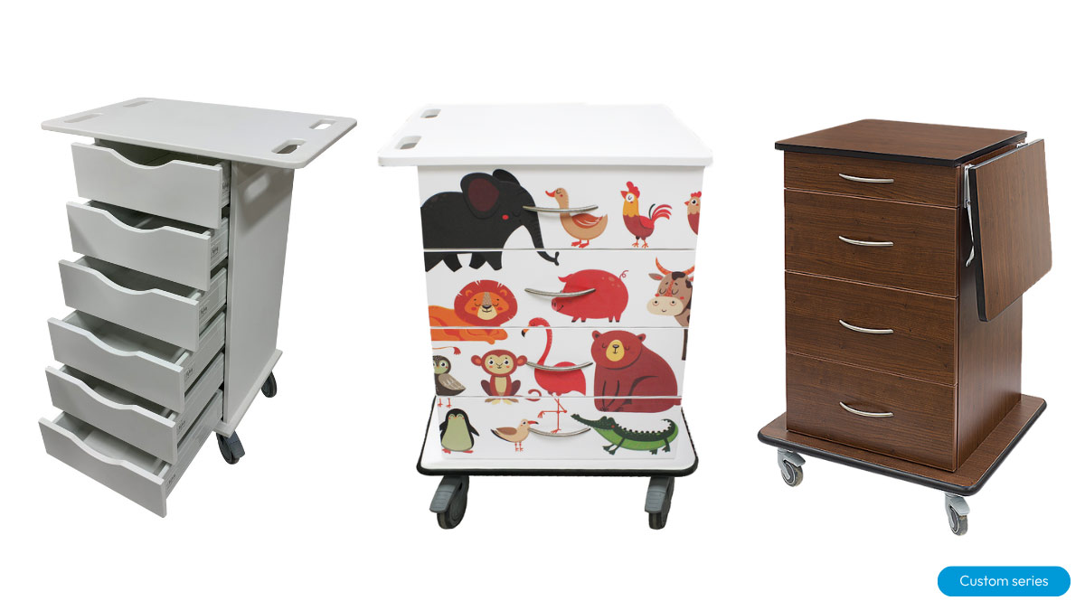 Custom medical supply carts