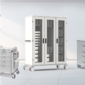 Different types of medical supply carts in healthcare facility