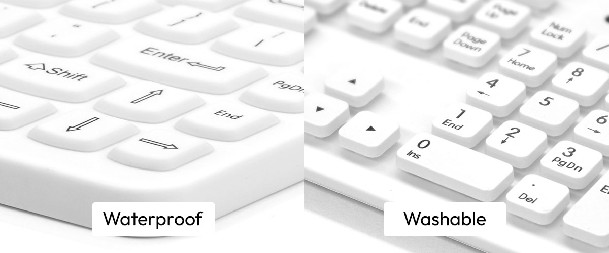 waterproof-washable-keyboard-medical Waterproof and washable white keyboards